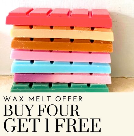 Buy 4 Get 1 Free wax melts scentimelti uk offer