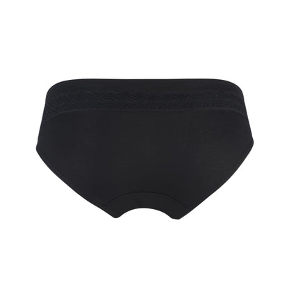 Champagne - Silk & Organic Cotton Brief in Black