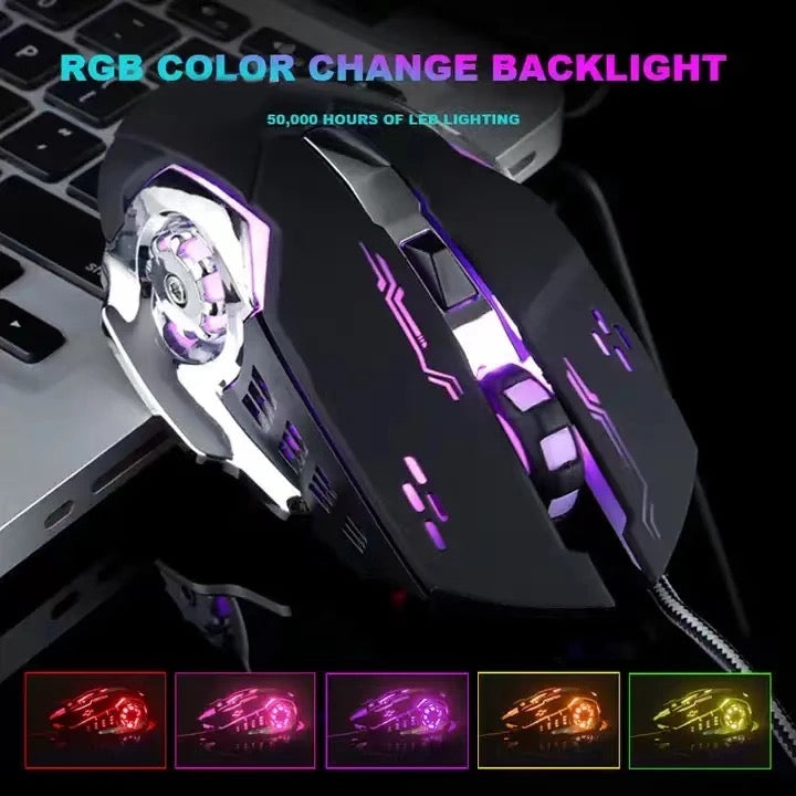 Comfortable Ergonomic 6 Level DPI RGB Gaming Mouse Wheel Design Mechanical like look - ScentiMelti Home Fragrance, Beauty & Gifts UK