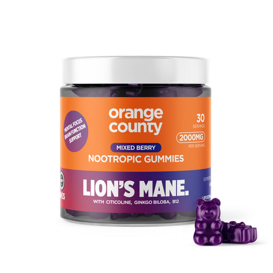 Lion's Mane Cognitive Boost Gummies: 2000mg (Serving) Mixed Berry Flavour | 30 Servings. - ScentiMelti Home Fragrance, Beauty & Gifts UK