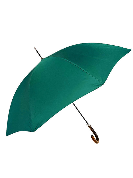 The Cotton® Polished Maple Handle Umbrella- Racing Green - ScentiMelti Home Fragrance, Beauty & Gifts UK