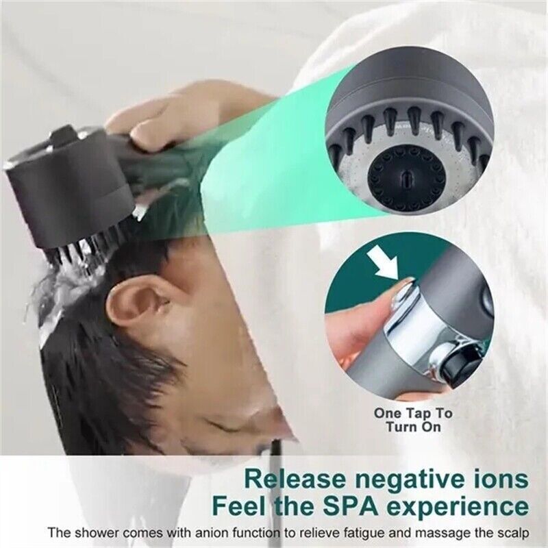 3 Modes Shower Head With Filter High Pressure Water Saving Massage Body Scalp - ScentiMelti Home Fragrance, Beauty & Gifts UK