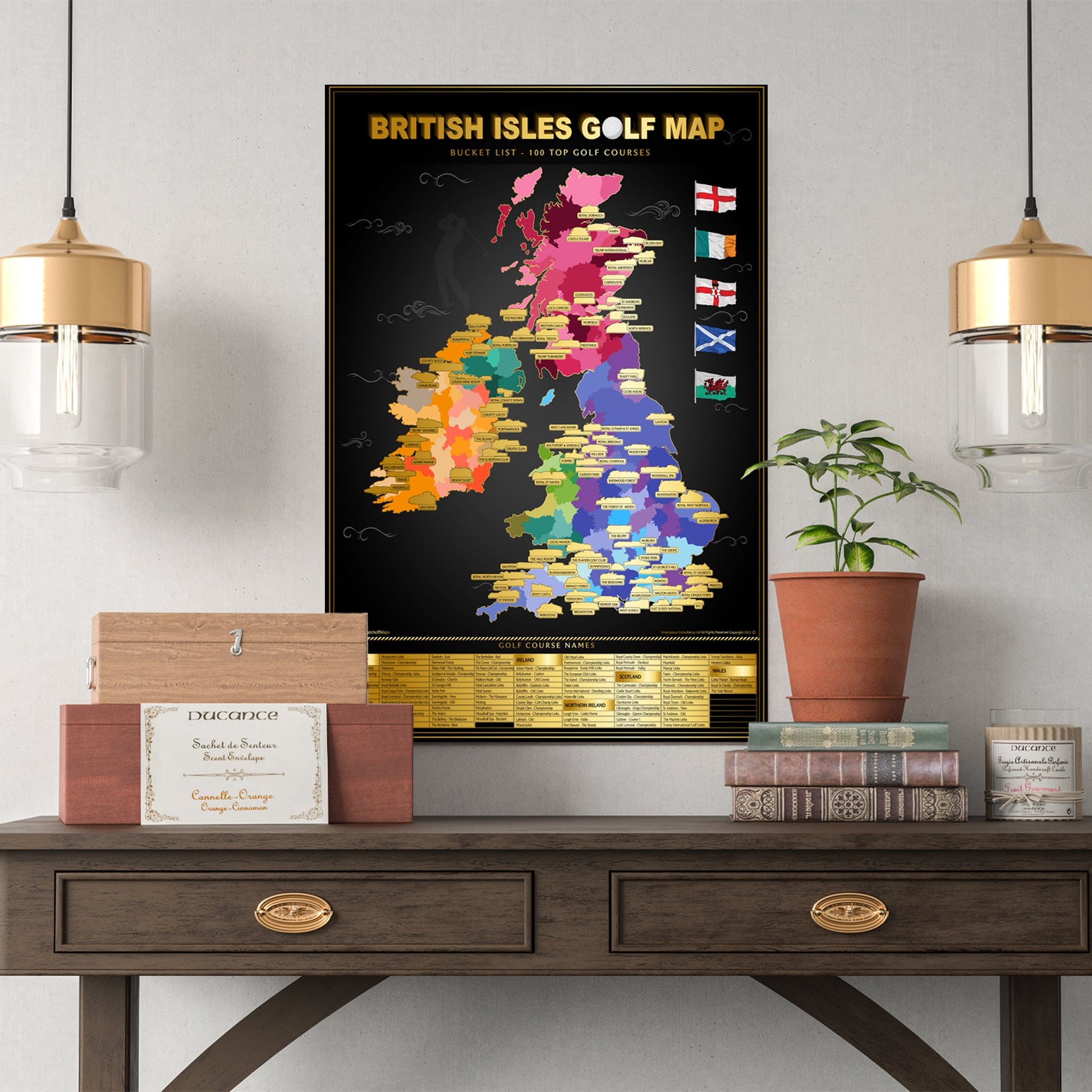 British Isles Golf Map Football Stadium Maps ScentiMelti Wax Melts