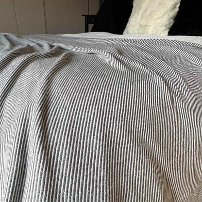 100% Cashmere Blanket | Slate Grey Stripe - 125cm x 250cm Wildash London ScentiMelti Wax Melts