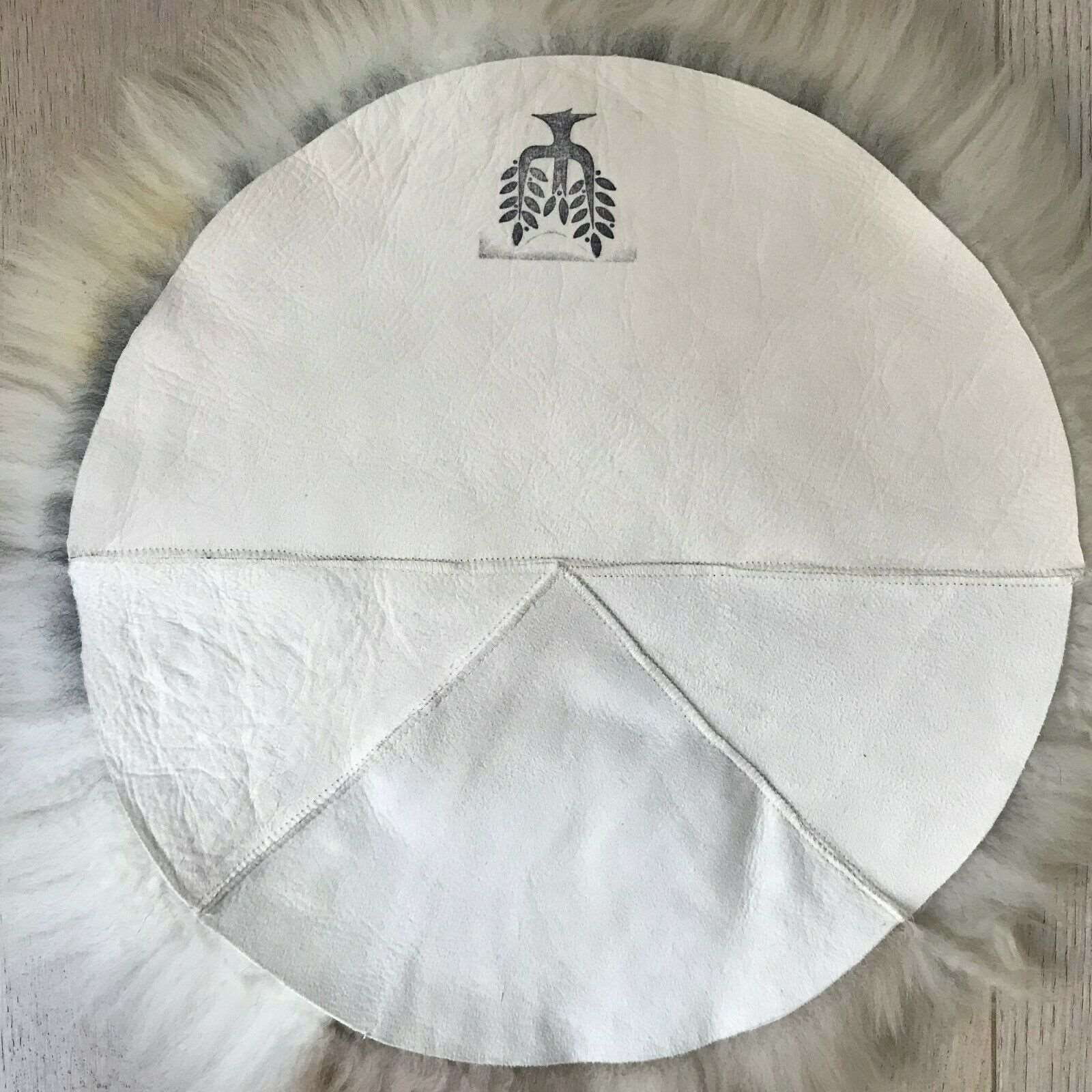 100% Genuine British Sheepskin Seat Pad Roundie 35cm Cream White Ivory - ScentiMelti Home Fragrance, Beauty & Gifts UK