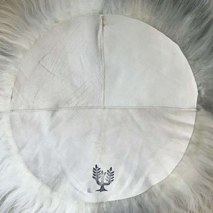 100% Genuine British Sheepskin Seat Pad Roundie 35cm Cream White Ivory - ScentiMelti Home Fragrance, Beauty & Gifts UK