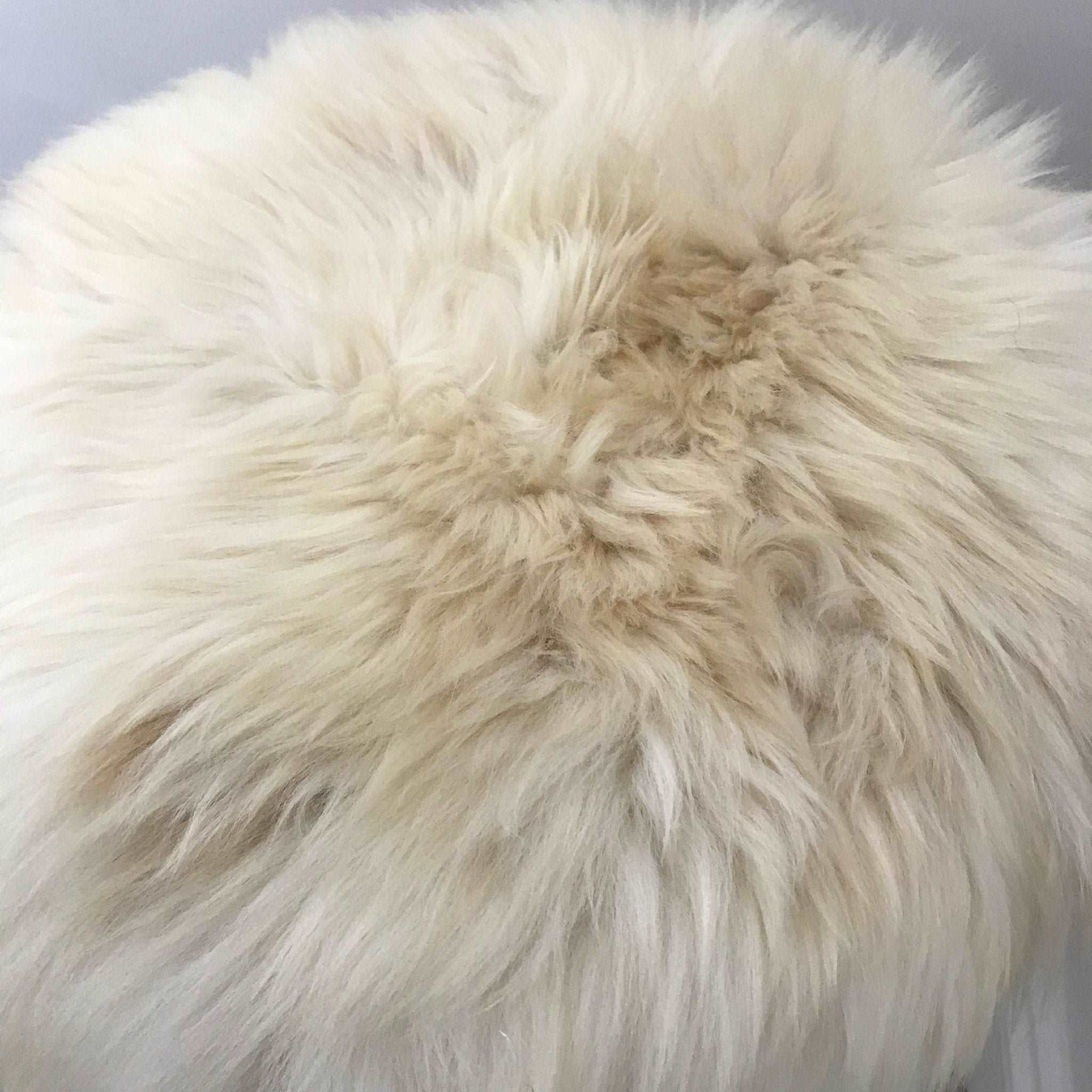 100% Genuine Real Sheepskin Seat Pad British Roundie 35cm Cream / Light Browns - ScentiMelti Home Fragrance, Beauty & Gifts UK