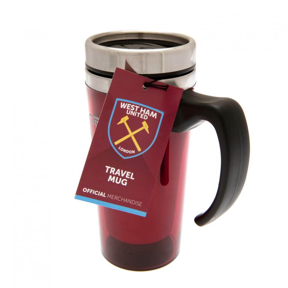 West Ham United FC Handled Travel Mug - ScentiMelti Home Fragrance, Beauty & Gifts UK