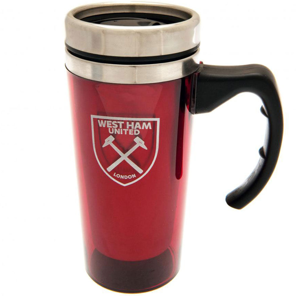 West Ham United FC Handled Travel Mug - ScentiMelti Home Fragrance, Beauty & Gifts UK