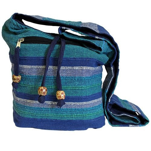 Nepal Sling Bag - Blue Rivers - ScentiMelti  Nepal Sling Bag - Blue Rivers