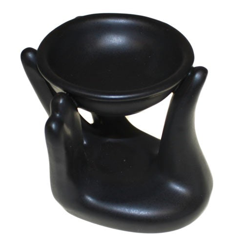 Helping Hand Oil Burner - Black - ScentiMelti  Helping Hand Oil Burner - Black