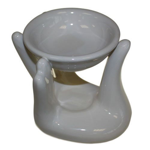 Helping Hand Oil Burner  - White - ScentiMelti  Helping Hand Oil Burner  - White