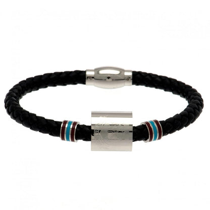 West Ham United FC Colour Ring Leather Bracelet - ScentiMelti Home Fragrance, Beauty & Gifts UK