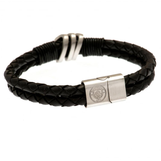 Manchester City FC Leather Bracelet - ScentiMelti Home Fragrance, Beauty & Gifts UK