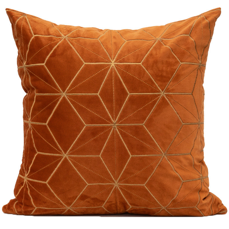 Gold Plaid Velvet Cushion Cover (18x18" - 45x45 cm) - ScentiMelti Home Fragrance, Beauty & Gifts UK