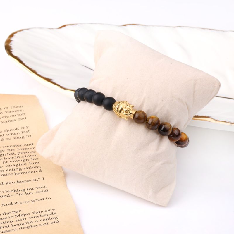 Tiger Eye and Agate Buddha Bracelet - ScentiMelti Home Fragrance, Beauty & Gifts UK