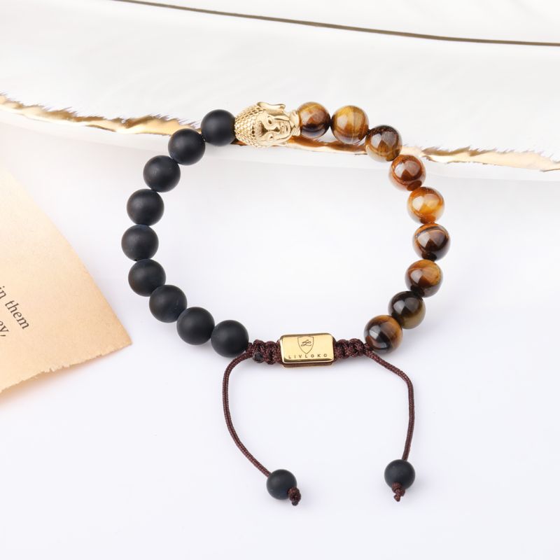 Tiger Eye and Agate Buddha Bracelet - ScentiMelti Home Fragrance, Beauty & Gifts UK