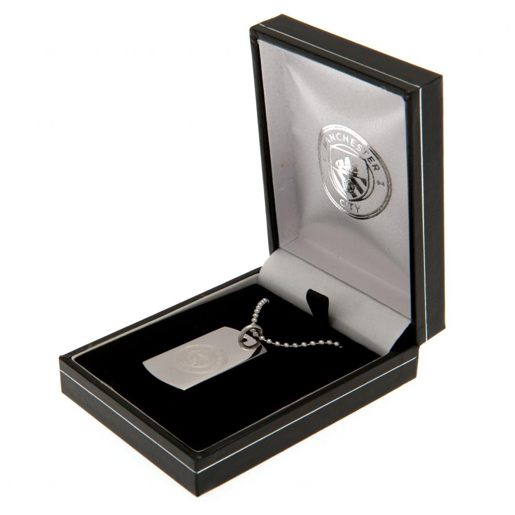 Manchester City FC Engraved Dog Tag & Chain - ScentiMelti Home Fragrance, Beauty & Gifts UK