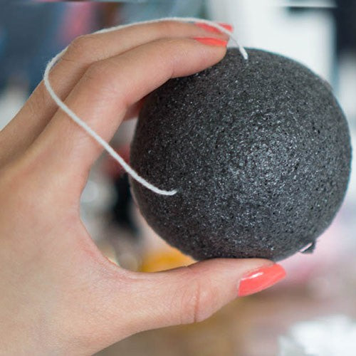 Konjac Sponge - Charcoal - ScentiMelti  Konjac Sponge - Charcoal