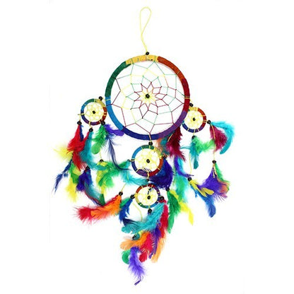 Bali Dreamcatchers - Large Round - Rainbow - ScentiMelti  Bali Dreamcatchers - Large Round - Rainbow