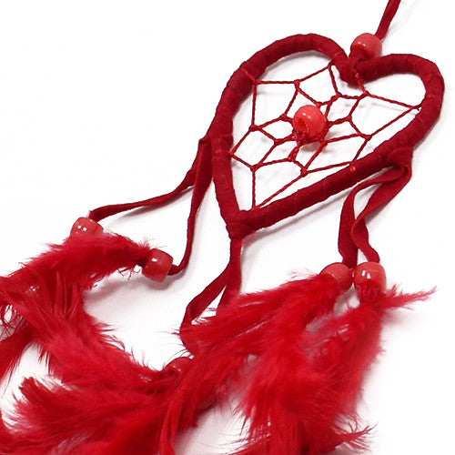 Bali Dreamcatchers - Small Heart - Black/White/Red - ScentiMelti  Bali Dreamcatchers - Small Heart - Black/White/Red