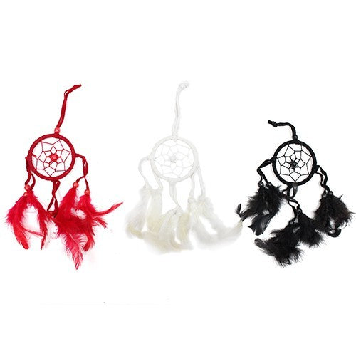 Bali Dreamcatchers - Small Round - Black/White/Red - ScentiMelti  Bali Dreamcatchers - Small Round - Black/White/Red