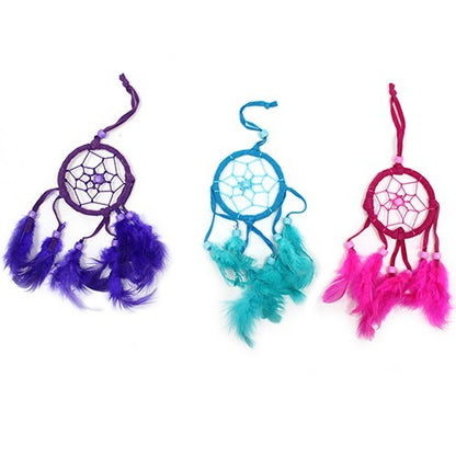 Bali Dreamcatchers - Small Round - Turq/Pink/Purp - ScentiMelti  Bali Dreamcatchers - Small Round - Turq/Pink/Purp