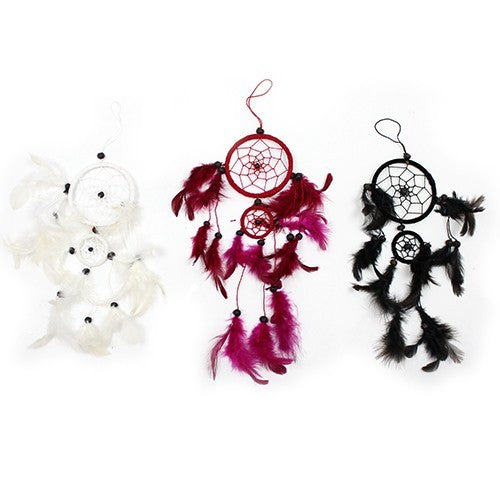 Bali Dreamcatchers - Medium Round - Black/White/Red - ScentiMelti  Bali Dreamcatchers - Medium Round - Black/White/Red