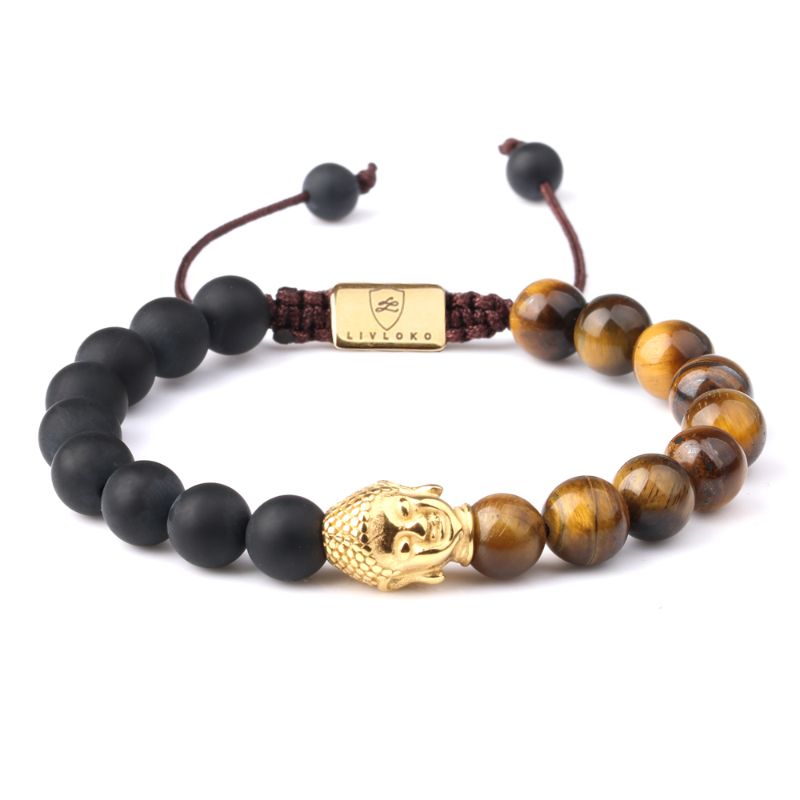 Tiger Eye and Agate Buddha Bracelet - ScentiMelti Home Fragrance, Beauty & Gifts UK