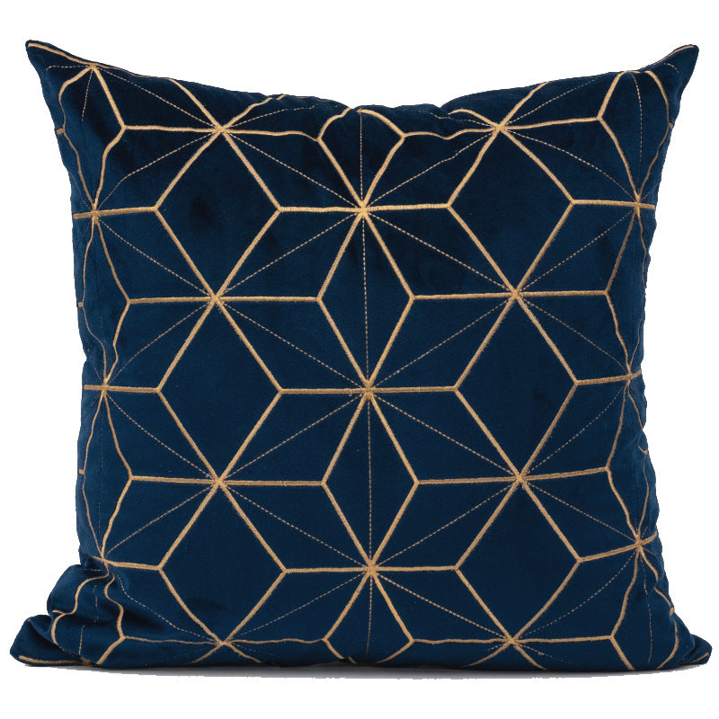 Gold Plaid Velvet Cushion Cover (18x18" - 45x45 cm) - ScentiMelti Home Fragrance, Beauty & Gifts UK