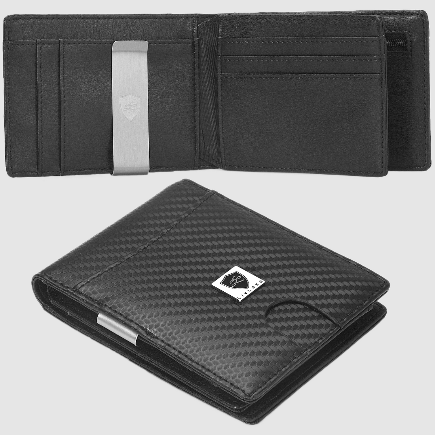 Designer Men's Wallet with Money Clip Livloko London ScentiMelti Wax Melts