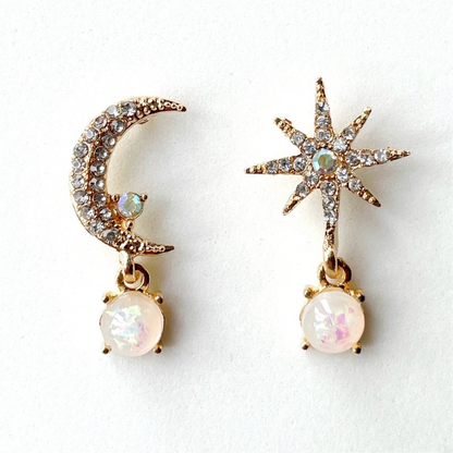 Andromeda Moon and Star Earrings - ScentiMelti Home Fragrance, Beauty & Gifts UK