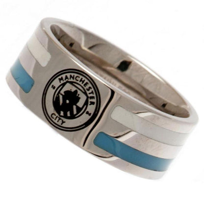 Manchester City FC Colour Stripe Ring Small Sweetlea Gifts Ltd ScentiMelti Wax Melts