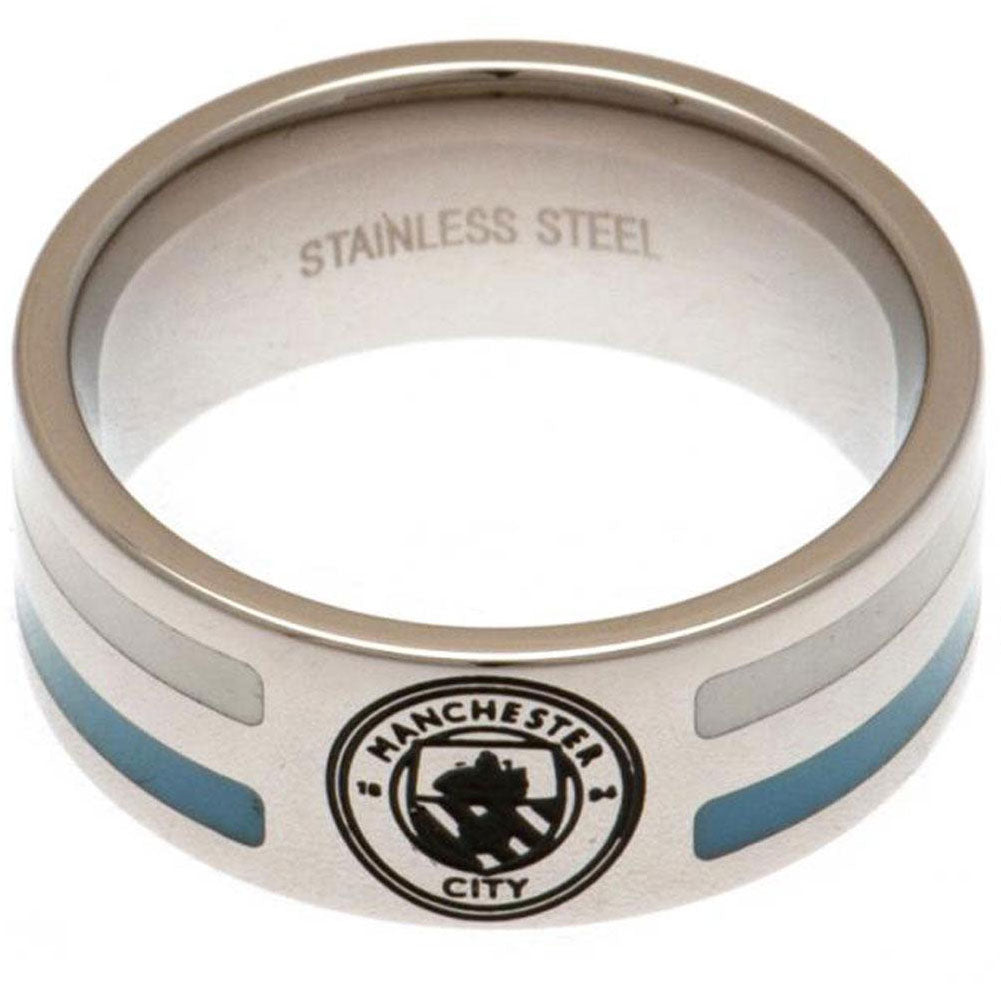 Manchester City FC Colour Stripe Ring Small Sweetlea Gifts Ltd ScentiMelti Wax Melts