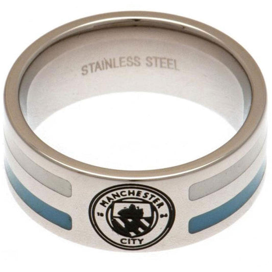 Manchester City FC Colour Stripe Ring Large - ScentiMelti Home Fragrance, Beauty & Gifts UK