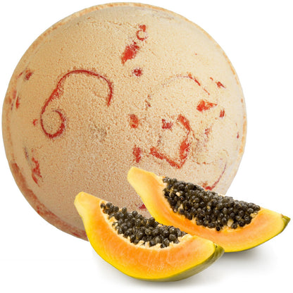 Tropical Paradise Coco Bath Bomb - Papaya - ScentiMelti  Tropical Paradise Coco Bath Bomb - Papaya