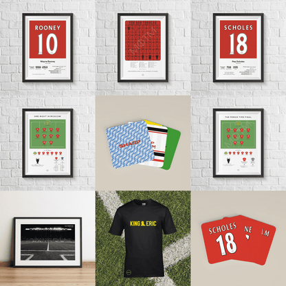 Manchester United Legends 7s Football Coasters - Set of 4 MOTM Football ScentiMelti Wax Melts