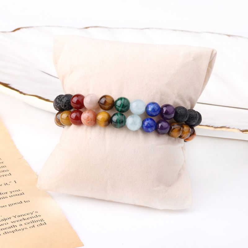 7 Chakra Couple Bracelets Livloko London ScentiMelti Wax Melts