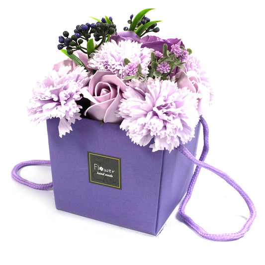 Soap Flower Bouquet - Lavender Rose & Carnation - ScentiMelti  Soap Flower Bouquet - Lavender Rose & Carnation