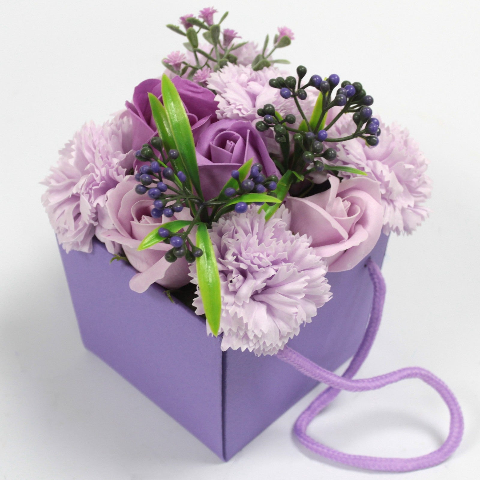 Soap Flower Bouquet - Lavender Rose & Carnation - ScentiMelti  Soap Flower Bouquet - Lavender Rose & Carnation