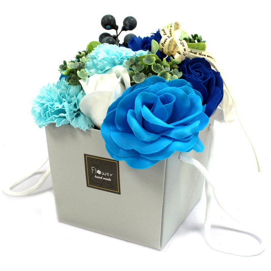 Soap Flower Bouquet - Blue Wedding - ScentiMelti  Soap Flower Bouquet - Blue Wedding