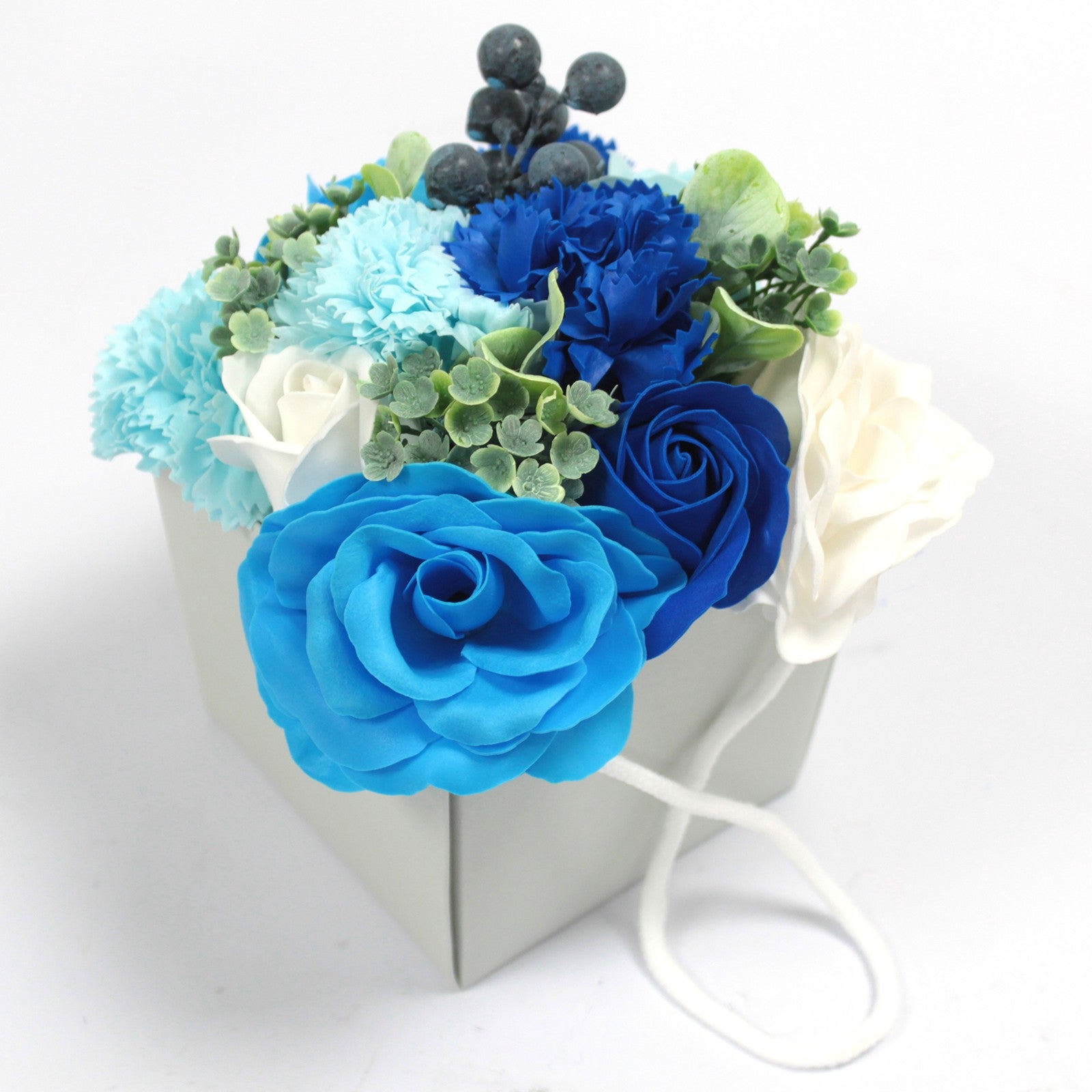 Soap Flower Bouquet - Blue Wedding - ScentiMelti  Soap Flower Bouquet - Blue Wedding