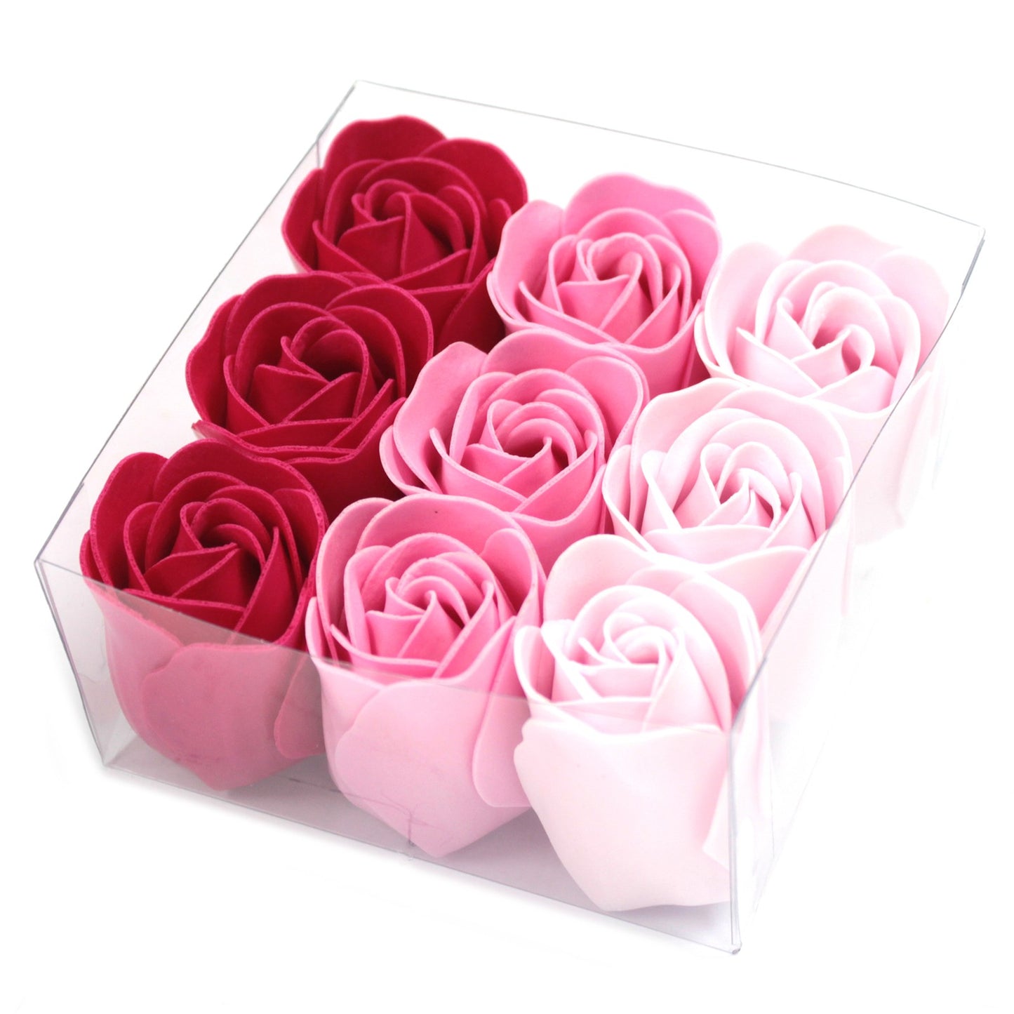 Set of 9 Soap Flowers - Pink  Roses - ScentiMelti  Set of 9 Soap Flowers - Pink  Roses