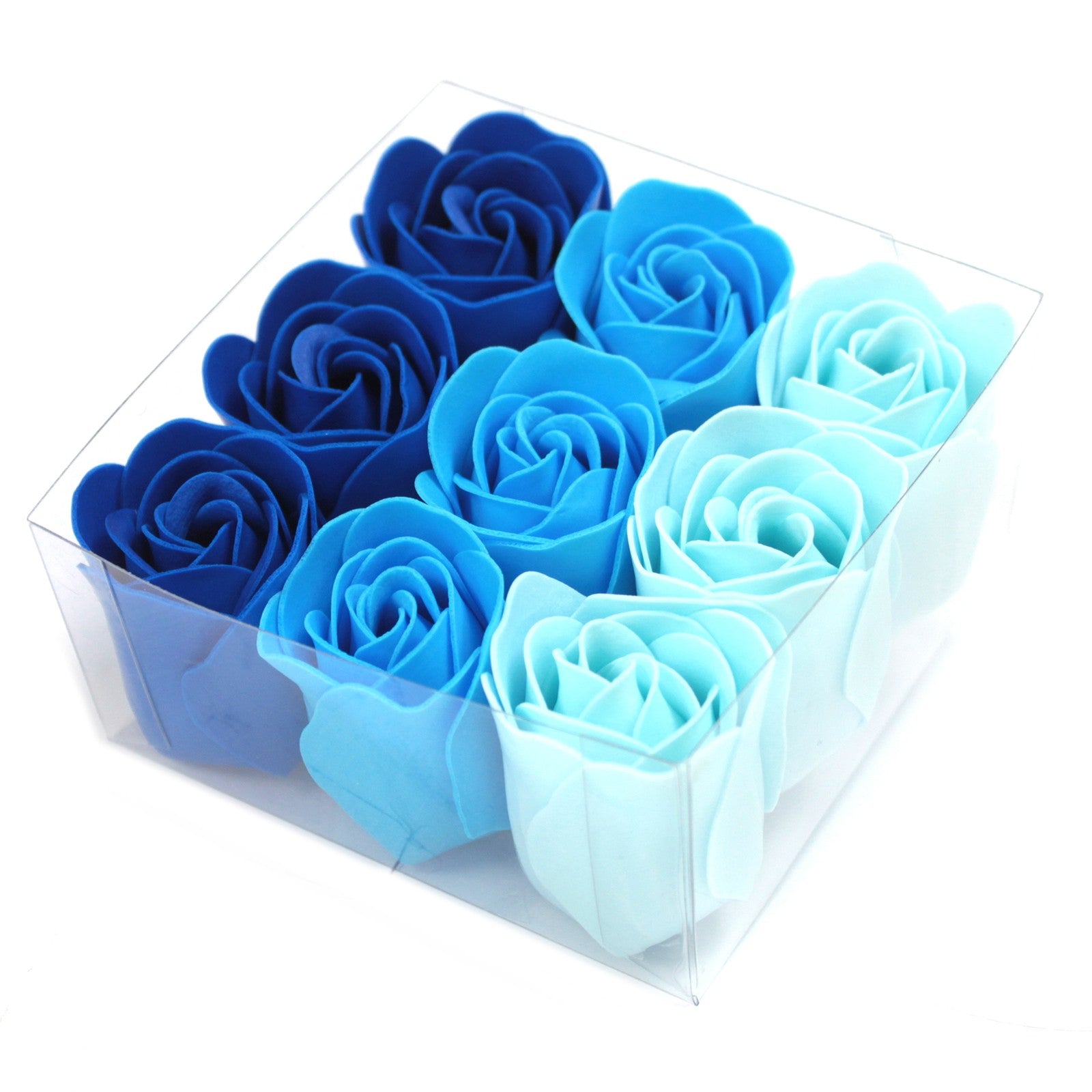 Set of 9 Soap Flowers - Blue Wedding Roses - ScentiMelti  Set of 9 Soap Flowers - Blue Wedding Roses