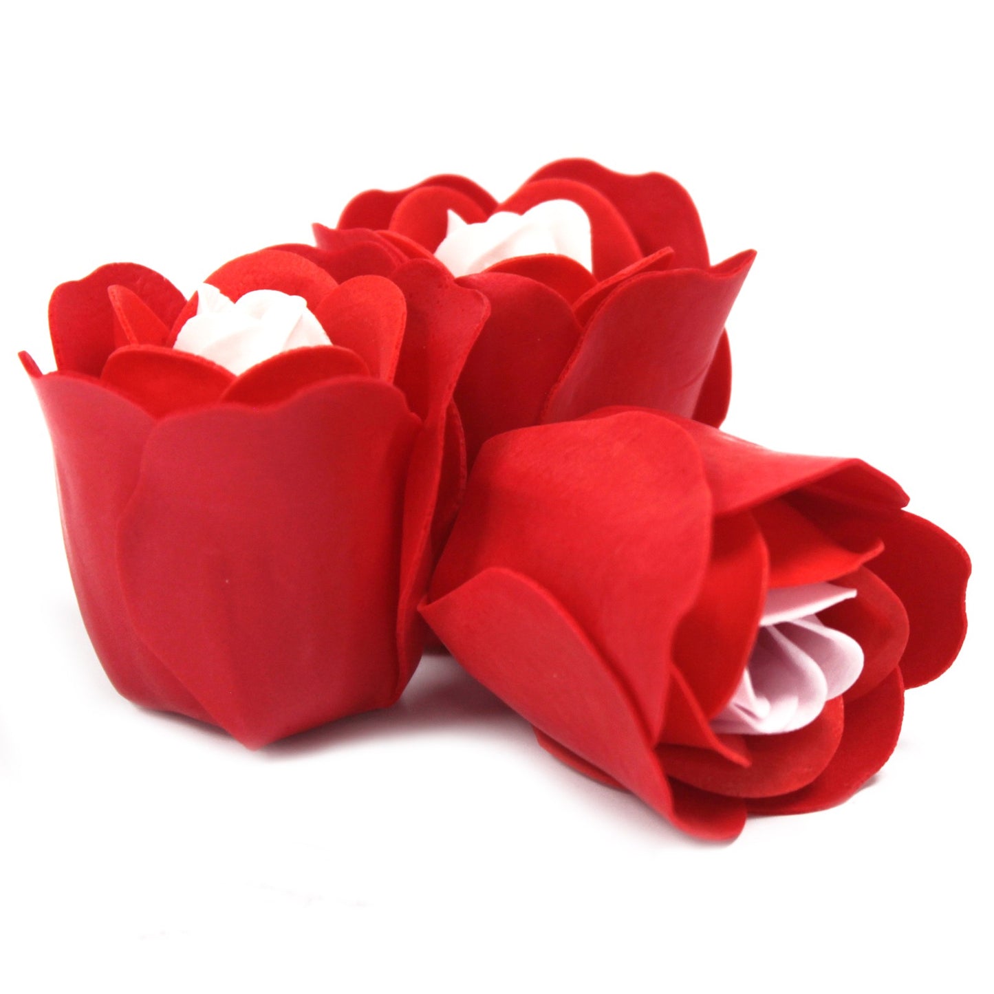 Set of 3 Soap Flower Heart Box - Red Roses - ScentiMelti  Set of 3 Soap Flower Heart Box - Red Roses