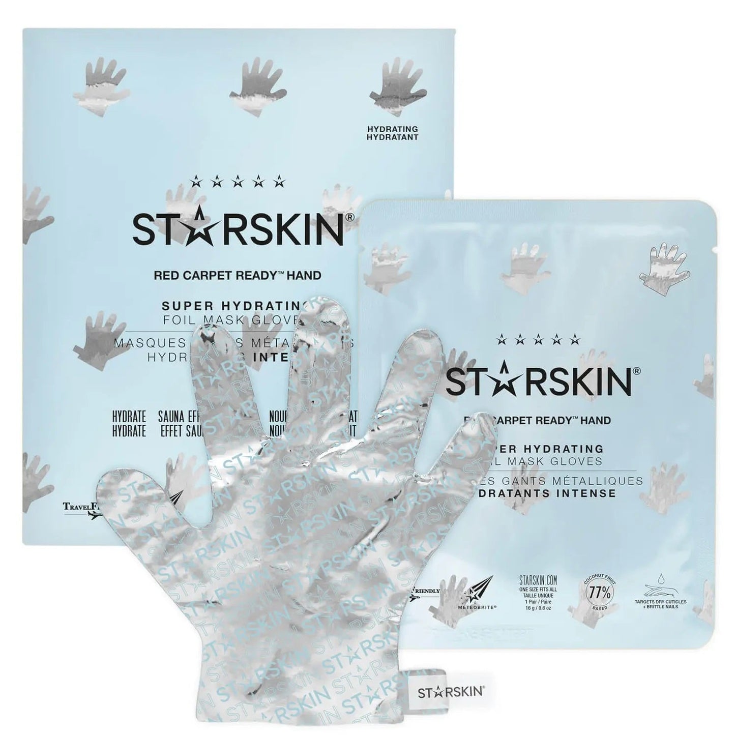 STARSKIN Red Carpet Ready Hand Super Hydrating Foil Mask Gloves - ScentiMelti Home Fragrance, Beauty & Gifts UK