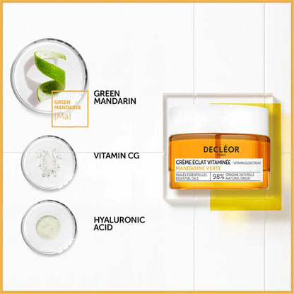 Decléor Green Mandarin Vitamin Glow Day Cream with Hyaluronic Acid 50ml - ScentiMelti Home Fragrance, Beauty & Gifts UK