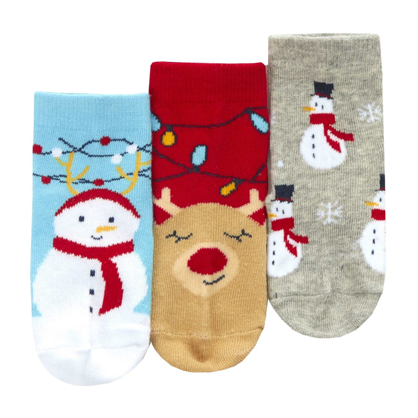 Unisex Babies Novelty Christmas Design Socks - 3 Pairs, Choose Stripes or Pattern - ScentiMelti Home Fragrance, Beauty & Gifts UK