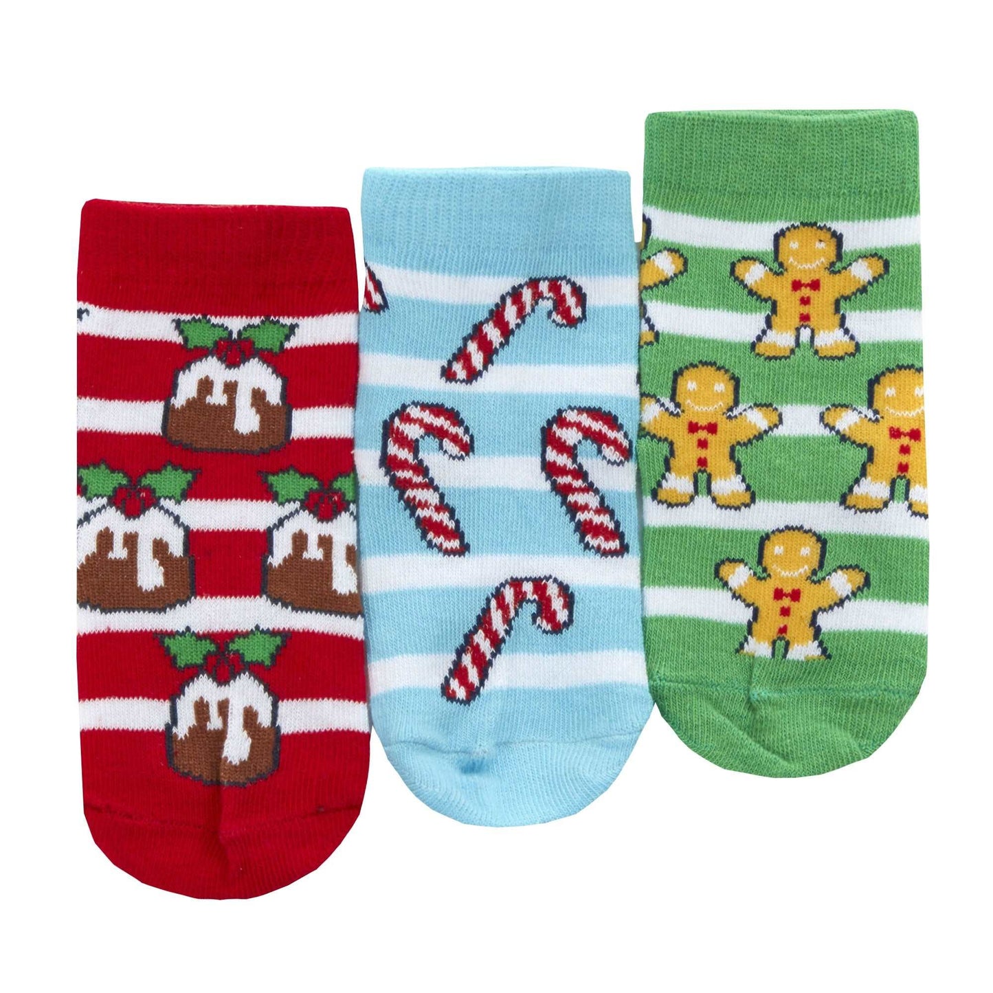 Unisex Babies Novelty Christmas Design Socks - 3 Pairs, Choose Stripes or Pattern - ScentiMelti Home Fragrance, Beauty & Gifts UK