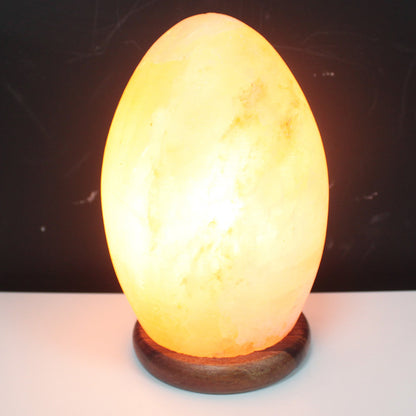 Salt Lamp Egg - Wooden Base - ScentiMelti  Salt Lamp Egg - Wooden Base